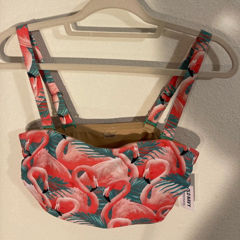 Old Navy Flamingo Swimsuit top Size Large